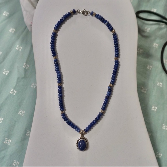 Lapis Lazuli and silver necklace - Picture 4 of 4